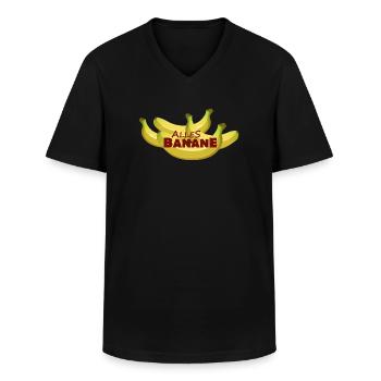 TOUT BANANE - T-shirt col V Homme - noir - Devant - AI Model Male 178 dark (178cm)