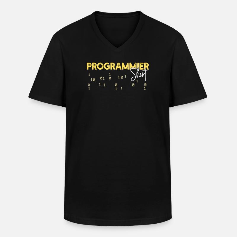 Developer Statement Coden Skripting Webentwickler - Männer-T-Shirt mit V-Ausschnitt - Schwarz