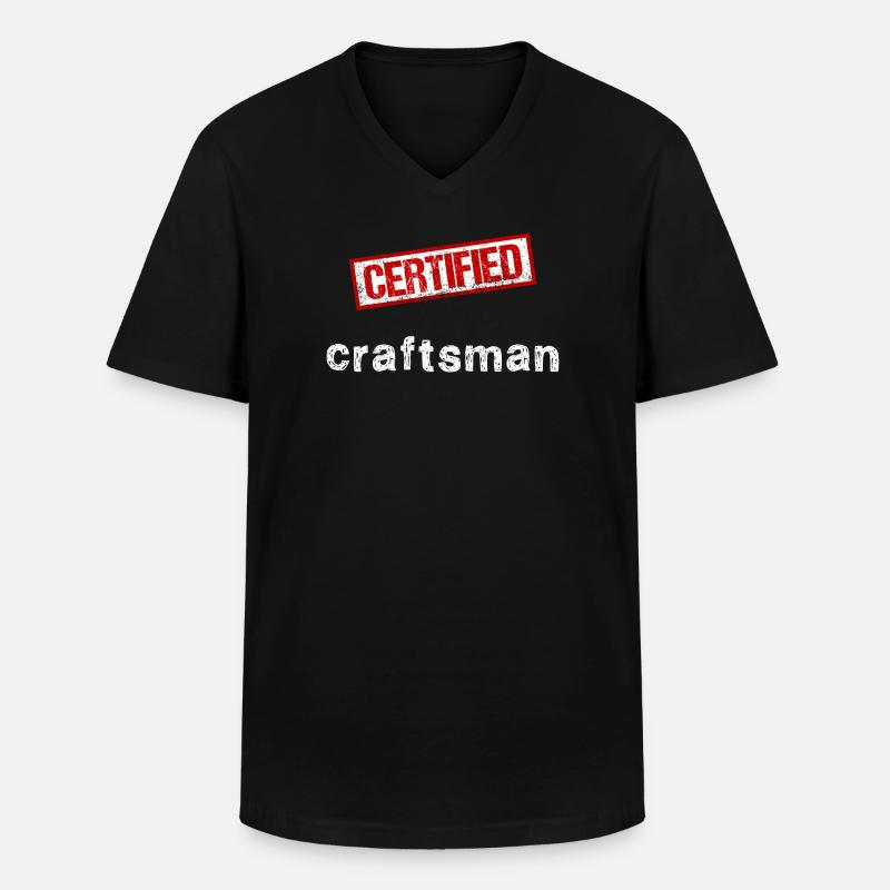 Handwerker - Männer-T-Shirt mit V-Ausschnitt - Schwarz