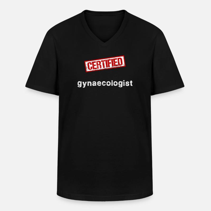 Frauenarzt - Männer-T-Shirt mit V-Ausschnitt - Schwarz