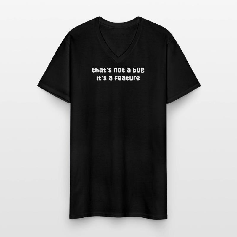 Bugs Statement Developer Bugfixing Debug Coden Men's V-Neck T-Shirt