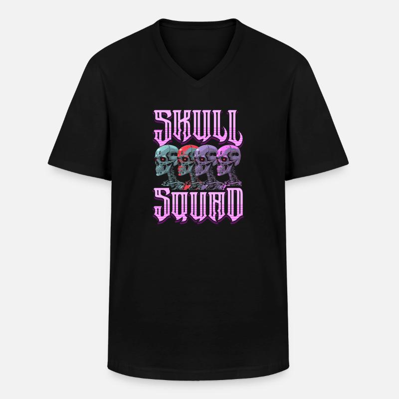 Techno Raver - Männer-T-Shirt mit V-Ausschnitt - Schwarz