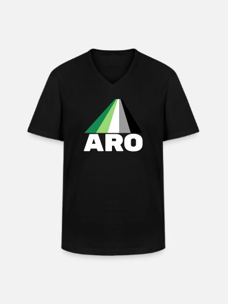 Aromanticism, aromantic, aro - Men's V-Neck T-Shirt - black