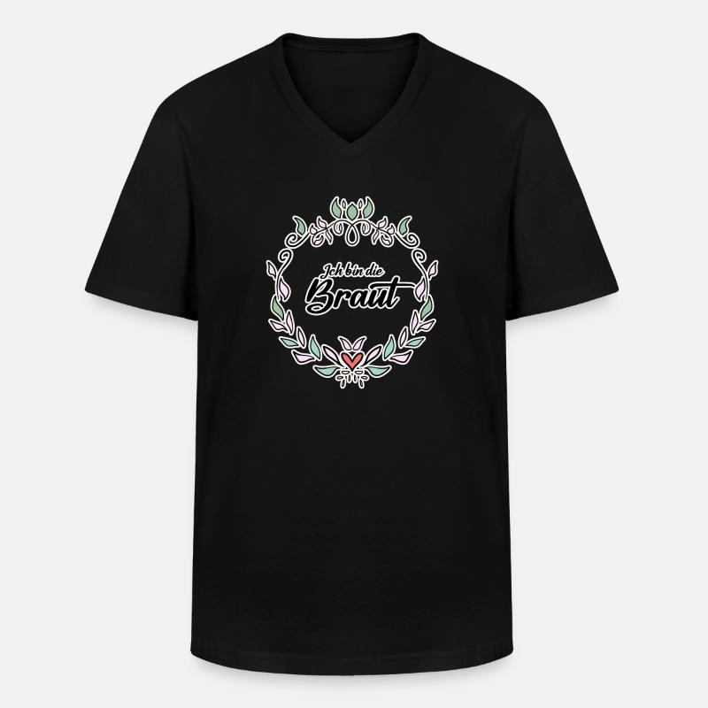 Braut Motiv Form - Männer-T-Shirt mit V-Ausschnitt - Schwarz