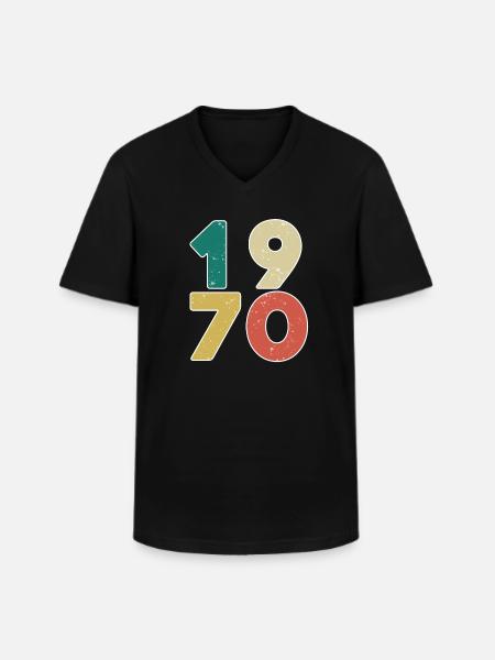 1970 - Born 1970 - Built in 1970 - Men's V-Neck T-Shirt - black