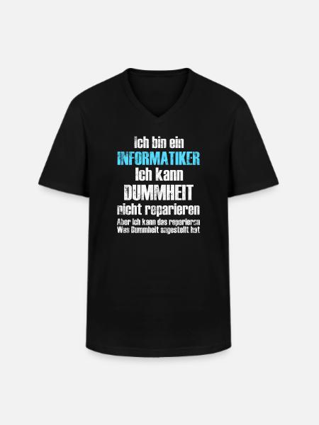 Informatiker Informatik - Männer-T-Shirt mit V-Ausschnitt - Schwarz