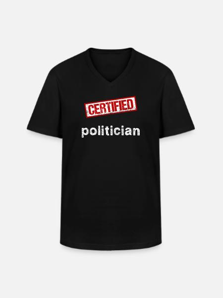 Politician - Men's V-Neck T-Shirt - black