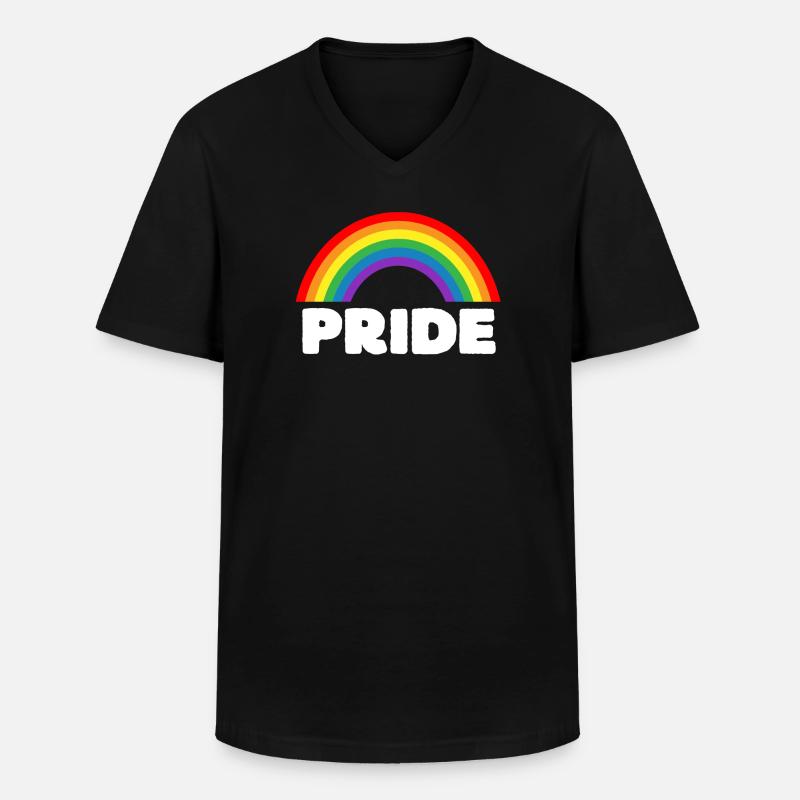 Stolz - Männer-T-Shirt mit V-Ausschnitt - Schwarz