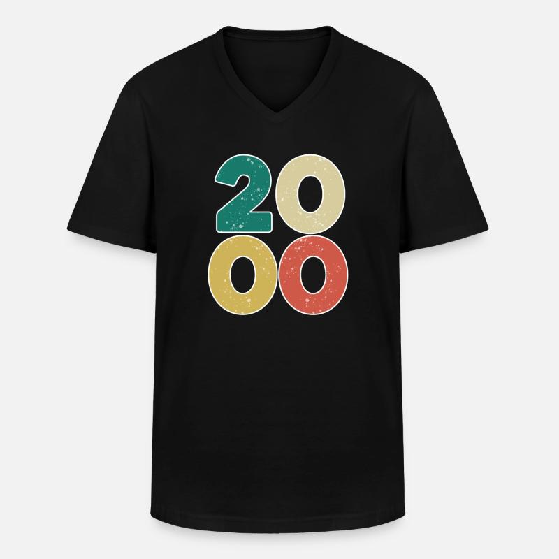 2000 - Year 2000 - Year 2000 - Men's V-Neck T-Shirt - black