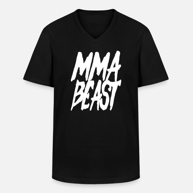 MMA Beast - cooles Kampfsport Design - Männer-T-Shirt mit V-Ausschnitt - Schwarz