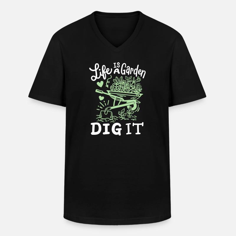 Garten Gartenarbeit - Männer-T-Shirt mit V-Ausschnitt - Schwarz