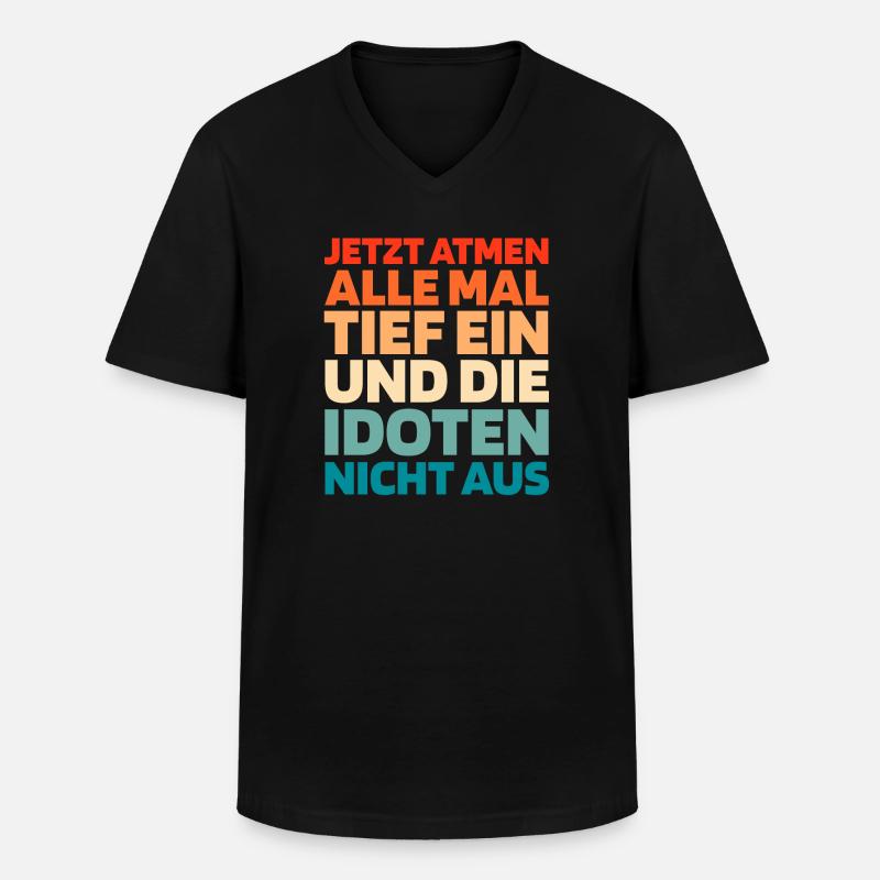 Schwarzer Humor - Männer-T-Shirt mit V-Ausschnitt - Schwarz