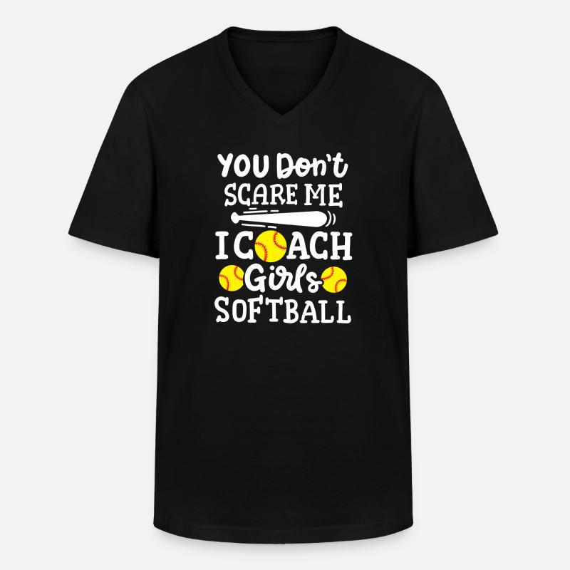 Softball Trainer - Männer-T-Shirt mit V-Ausschnitt - Schwarz