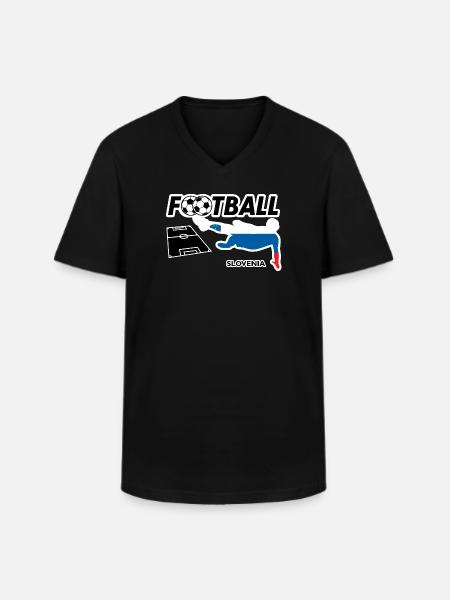 Fußball Fieber Slovenien - Männer-T-Shirt mit V-Ausschnitt - Schwarz