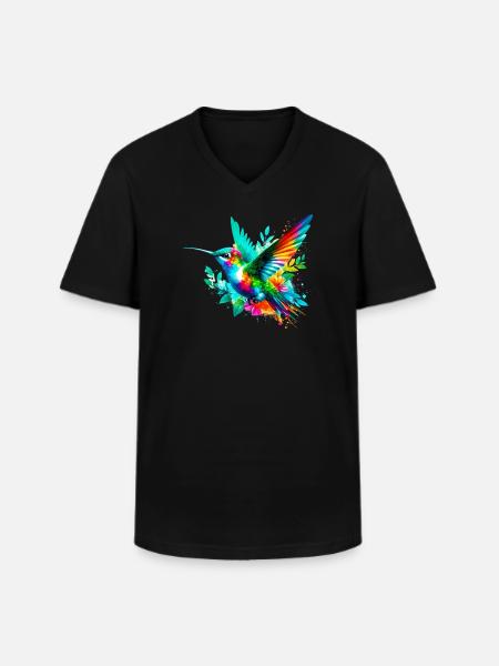 Colibri - T-shirt col V Homme - noir