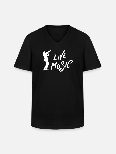 Live Music lovers - Men's V-Neck T-Shirt - black