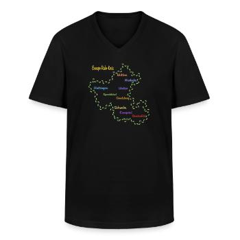 Ennepe Ruhr Kreis - Männer-T-Shirt mit V-Ausschnitt - Schwarz - Vorne - AI Model Male 178 dark (178cm)