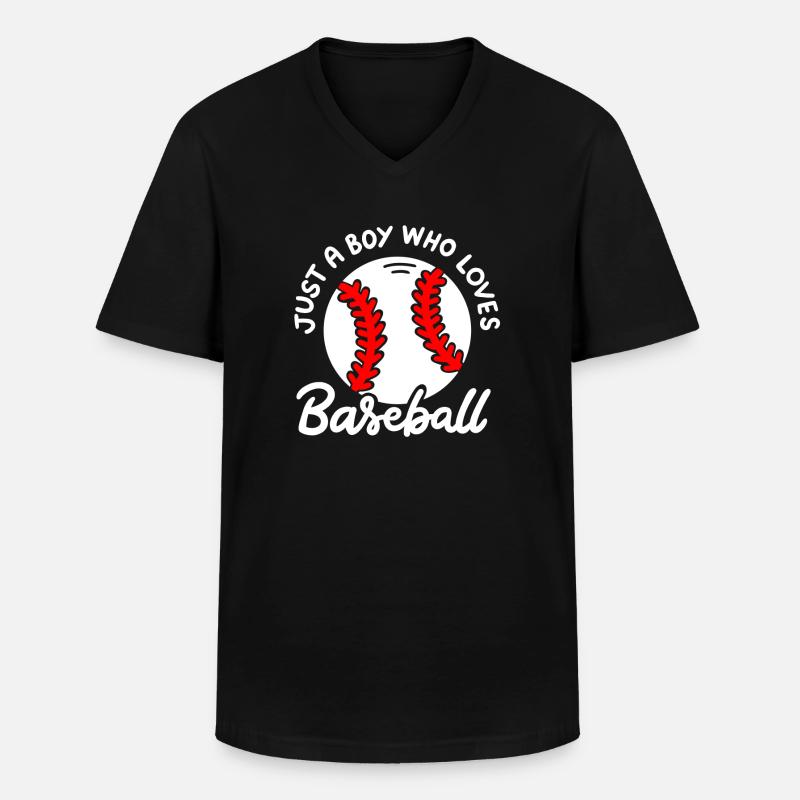 Baseball Baseballspieler - Männer-T-Shirt mit V-Ausschnitt - Schwarz