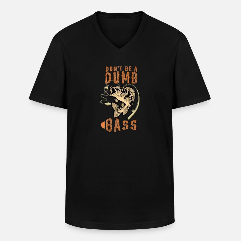 Don't Be a Dumb Bass - Männer-T-Shirt mit V-Ausschnitt - Schwarz