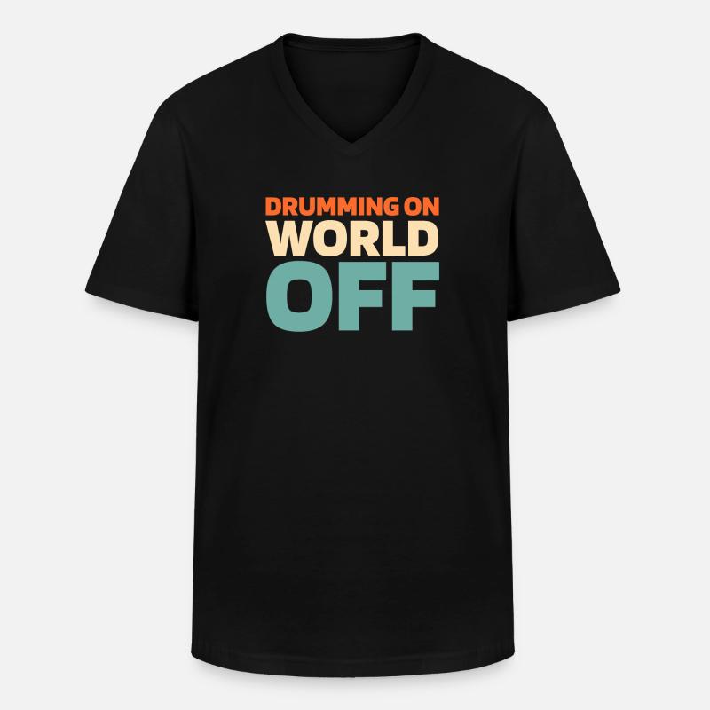 Drums Drummers Drummers - Men's V-Neck T-Shirt - black