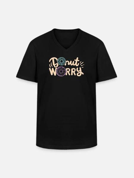 Donut inspirierender Donut - Männer-T-Shirt mit V-Ausschnitt - Schwarz