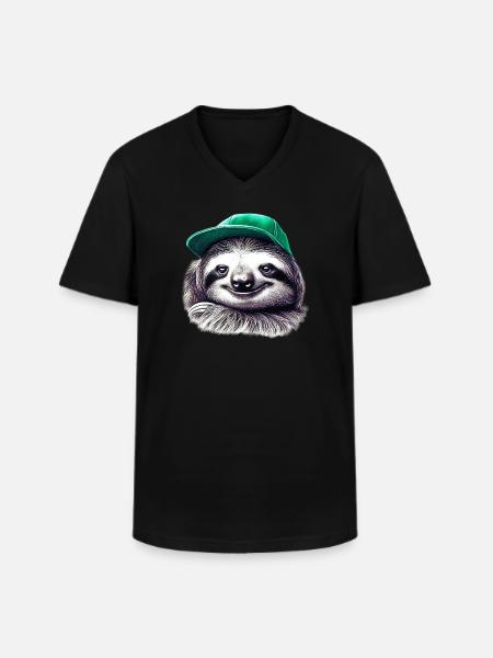 Paresse - T-shirt col V Homme - noir