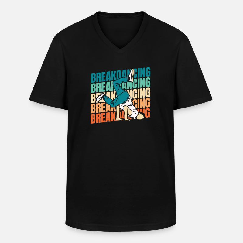 Breakdance Breakdancer Breakdancing - Männer-T-Shirt mit V-Ausschnitt - Schwarz