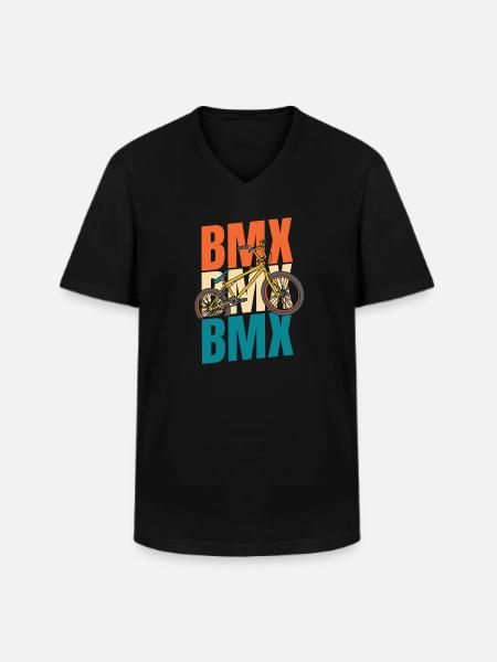 Bmx Bmx Biker - Männer-T-Shirt mit V-Ausschnitt - Schwarz