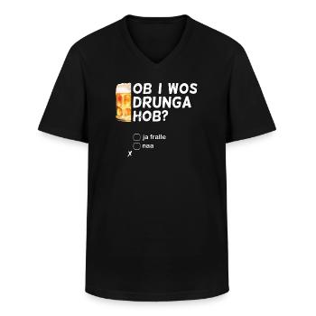 Bayrisches Bier Festival Design lustig Partyshirt - Männer-T-Shirt mit V-Ausschnitt - Schwarz - Vorne - AI Model Male 178 dark (178cm)
