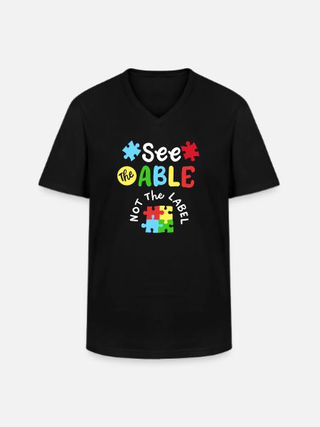 Autismus Bewusstsein SPED Lehrer - Männer-T-Shirt mit V-Ausschnitt - Schwarz
