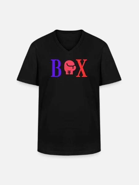 Boxing Power Logo - Men's V-Neck T-Shirt - black