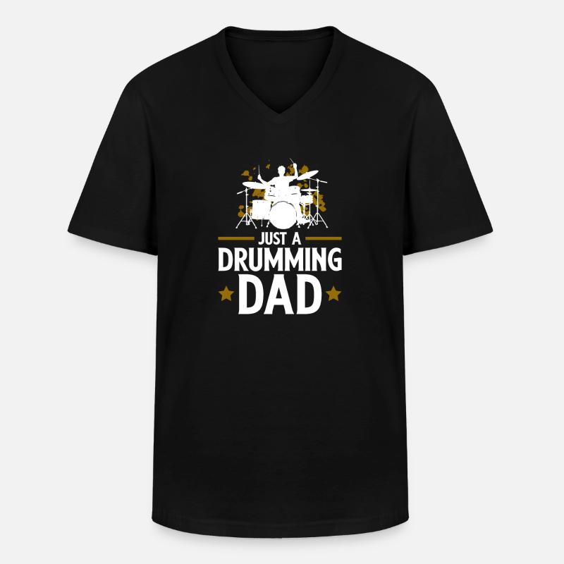 Drums Drummers Drummers - Men's V-Neck T-Shirt - black