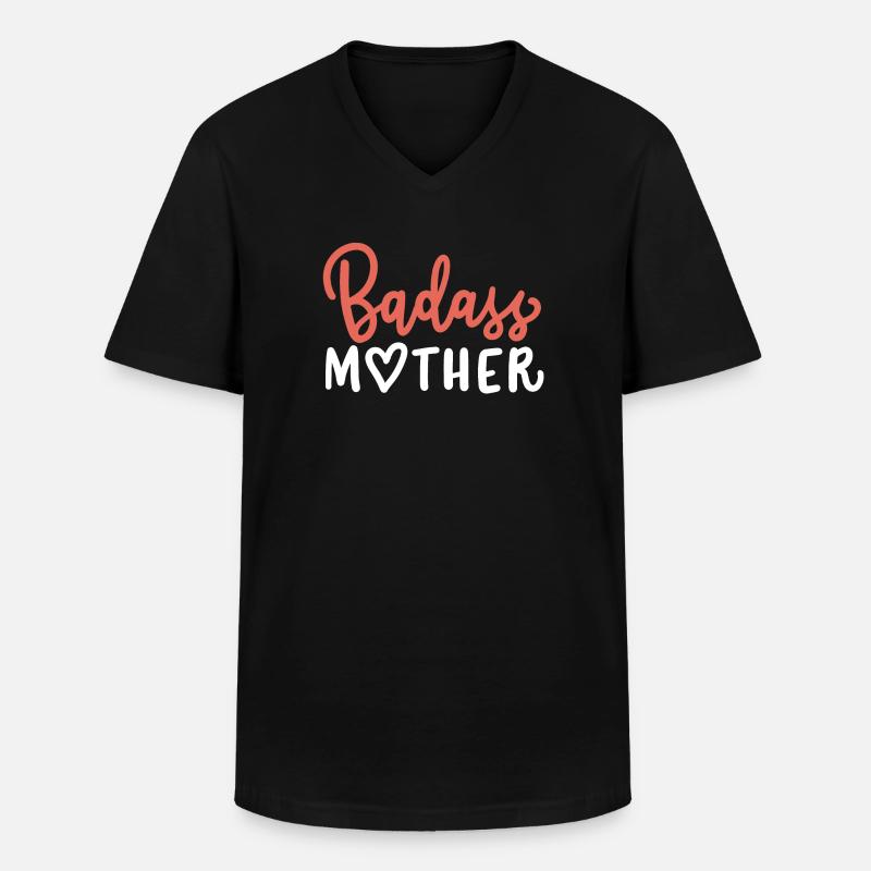 Mama Muttertag - Männer-T-Shirt mit V-Ausschnitt - Schwarz