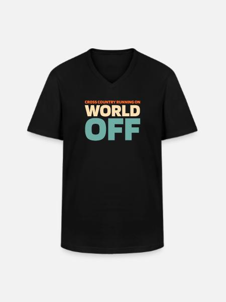 Xc Runner Cross Country Running - Men's V-Neck T-Shirt - black