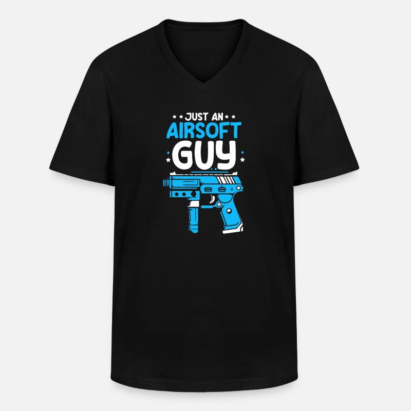 Airsoft Just An Airsoft Guy - Männer-T-Shirt mit V-Ausschnitt - Schwarz