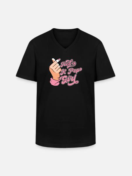 K Pop Kpop Koreansk Pop Bare en Kpop-pige - Klassisk herre T-shirt med V-udskæring - sort