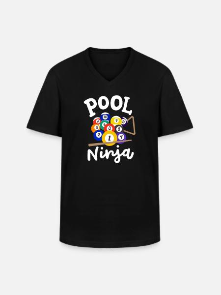 Billardspieler Billard - Männer-T-Shirt mit V-Ausschnitt - Schwarz