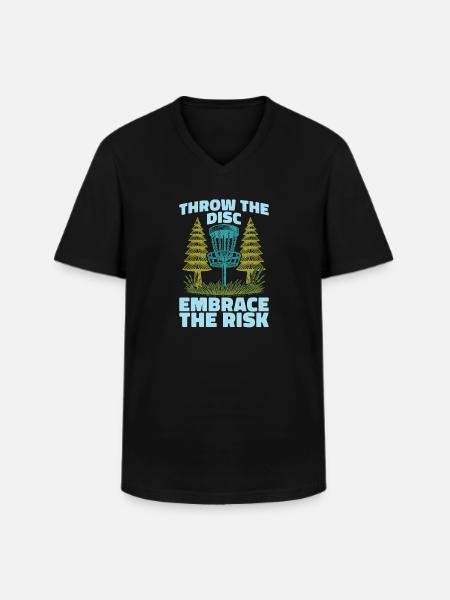 Frisbee Golf Disc Golf - Men's V-Neck T-Shirt - black