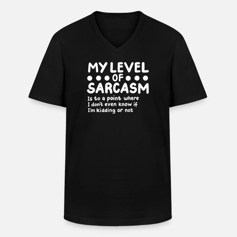 Sarkasmus Sarkastisch - Männer-T-Shirt mit V-Ausschnitt - Schwarz