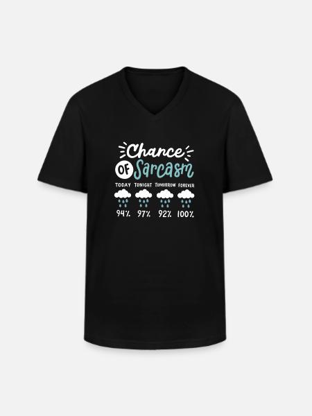 Sarkasmus sarkastischer Humor - Männer-T-Shirt mit V-Ausschnitt - Schwarz