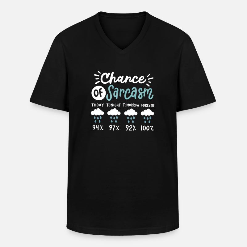 Sarkasmus sarkastischer Humor - Männer-T-Shirt mit V-Ausschnitt - Schwarz