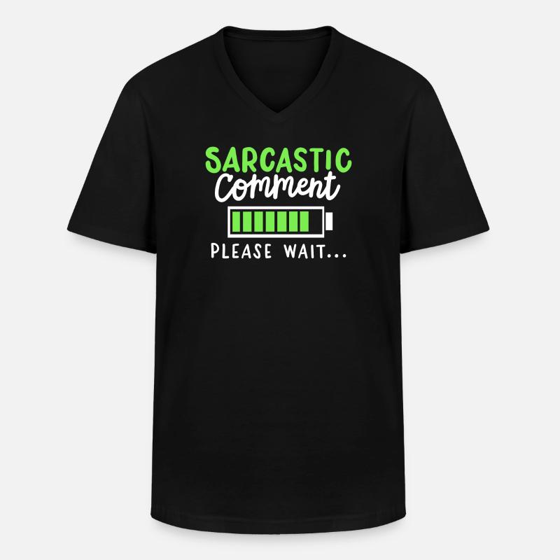 sarkastisch lustig Sarkasmus - Männer-T-Shirt mit V-Ausschnitt - Schwarz