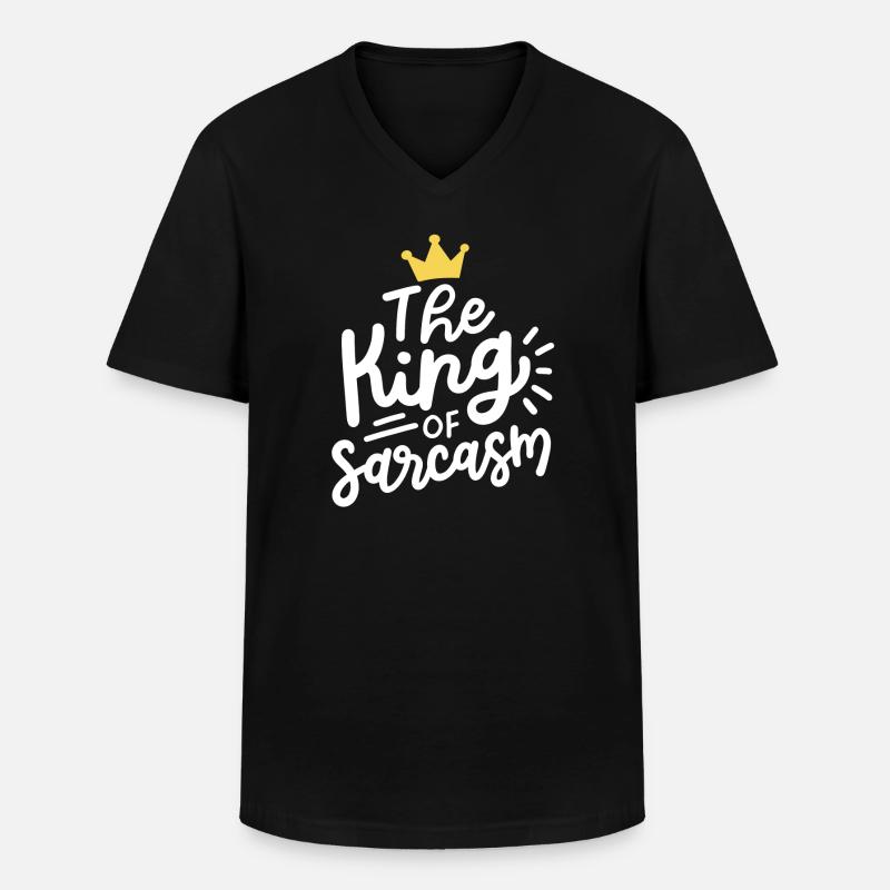 Sarkasmus sarkastisch - Männer-T-Shirt mit V-Ausschnitt - Schwarz