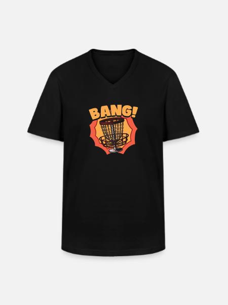 Frisbee Golf Disc Golf - Men's V-Neck T-Shirt - black