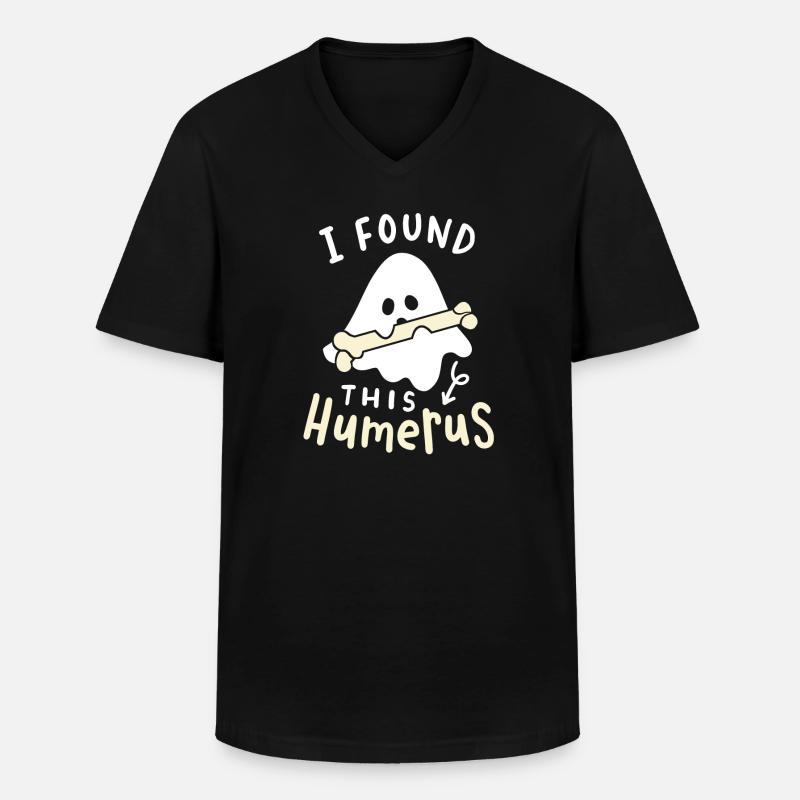 Geist Halloweenkostüm - Männer-T-Shirt mit V-Ausschnitt - Schwarz