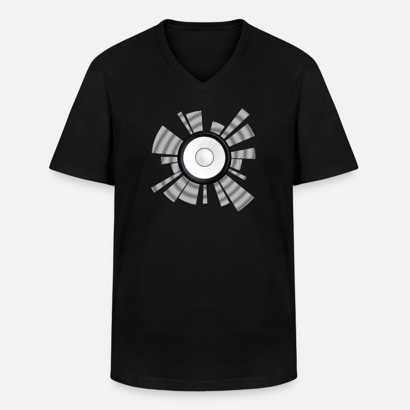 Klangstrahl Lautsprecherzentrum - Männer-T-Shirt mit V-Ausschnitt - Schwarz