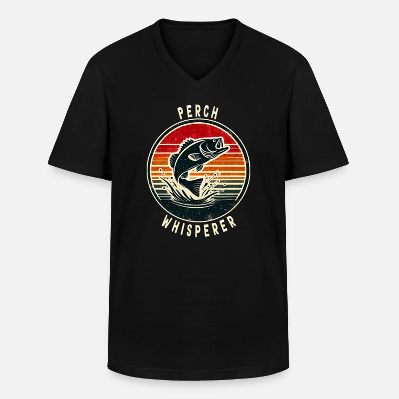 Barsch Flüsterer Design - Männer-T-Shirt mit V-Ausschnitt - Schwarz