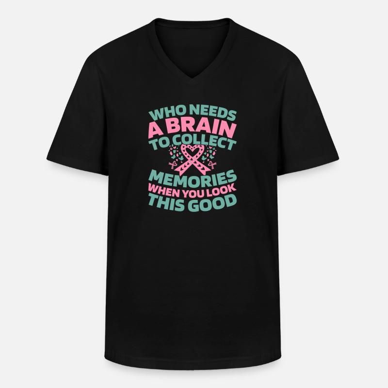 Alzheimer - Männer-T-Shirt mit V-Ausschnitt - Schwarz