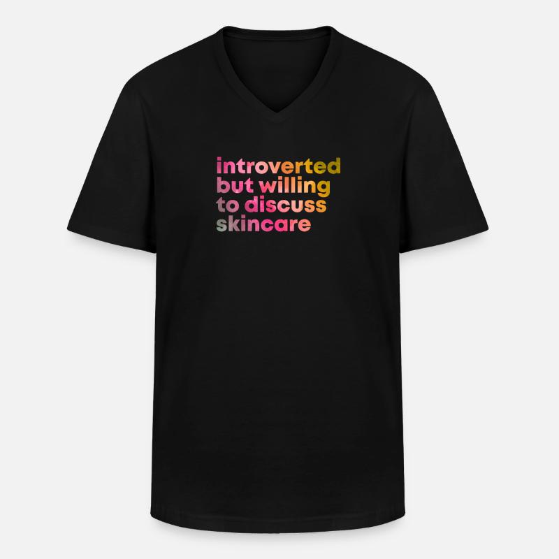 Hautpflege - Männer-T-Shirt mit V-Ausschnitt - Schwarz