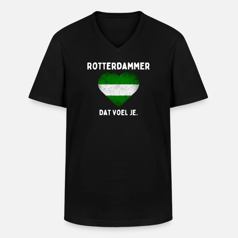 Rotterdammer - Männer-T-Shirt mit V-Ausschnitt - Schwarz